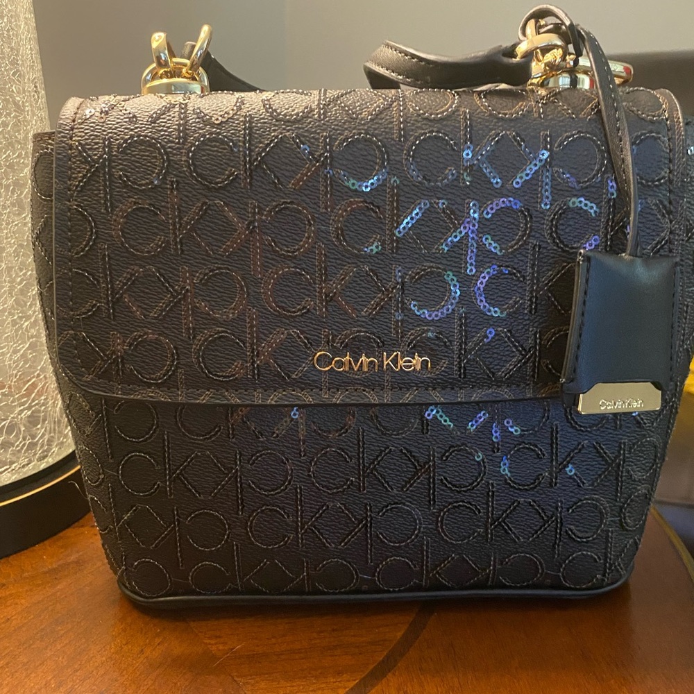 New Calvin Klein sequined purse
